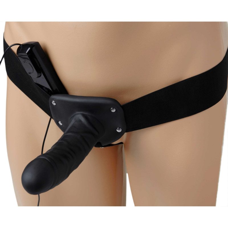 deluxe vibro erection assist hollow silicone strap on 888493